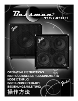 Fender Bassman-115-410H - Owners Manual